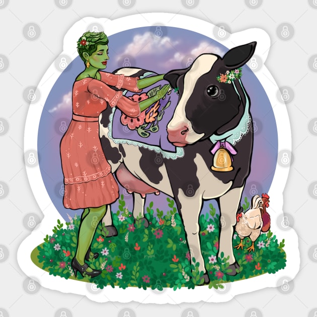 Sims 4 - Plant Sim and Cow Pal Sticker by artbysavi